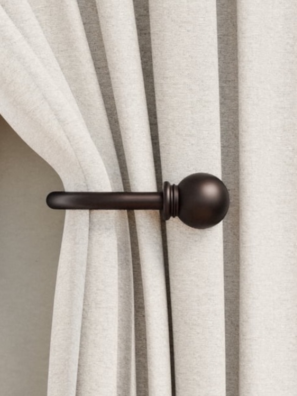NEW Mainstays Decorative Ball Bronze Curtain Holdbacks Set of 6